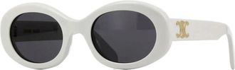 Celine Ladies White Oval Sunglasses CL40194U 25A