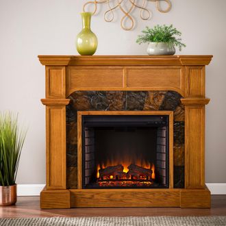 SEI Cartwright Corner Convertible Electric Fireplace