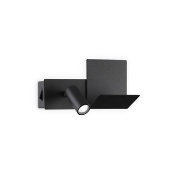 Ideal Lux L&aacute;mpara de pared negra L 190 x H 130 x P min 75 - max 105 mm