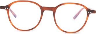 Lesca Puno bril met rond montuur - Bruin