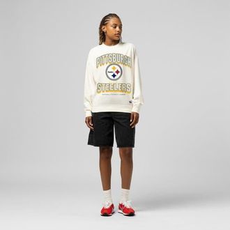 Mitchell & Ness Womens Mitchell & Ness Cream Pittsburgh Steelers Tonal Arch Sweatshirt at Nordstrom, Size Xx-Large