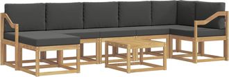 vidaXL Conjunto De Sof&aacute;s De Exterior 8 Uds. Blanco Y Antracita Vidaxl