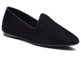 Birdies Heron Suede Flat Womens Shoes Black Suede : 9 M, Suede/Velvet