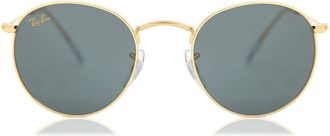 Ray-Ban RB3447 Round Metal 9196R5 Mens Sunglasses Gold Size 47