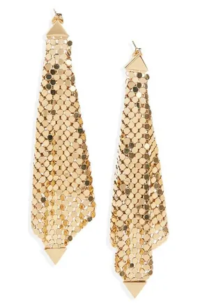 Paco Rabanne Pixel Flow Earrings in Gold at Nordstrom