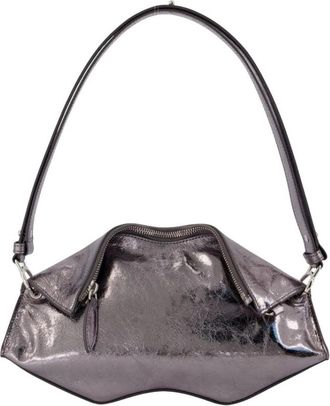 Alexander McQueen Manta Clutch - Dames - Clutches - Grijs - ONE Size - Leer - Tassen
