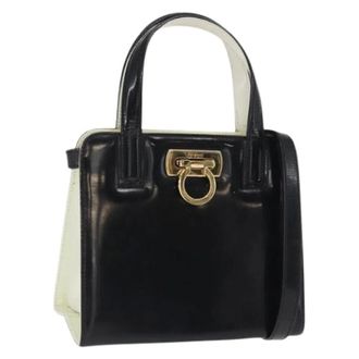 Ferragamo Pre-owned Handbags, female, Black, Size: ONE SIZE Pre-owned Leather Handbag