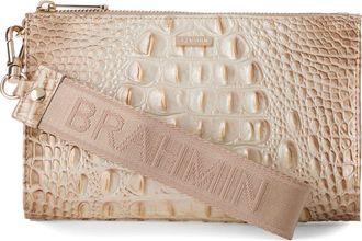 Brahmin Adia Croc Embossed Leather Wristlet in Contour at Nordstrom