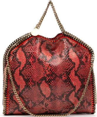 Stella McCartney 2009-2025 Faux Snakeskin Falabella Fold Over satchel - Arancione