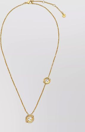 Fendi adjustable chain necklace pendant detail