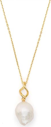 Maria Black Twister pearl necklace - unisex - 22kt Gold/Sterling Silver/Pearl - One Size