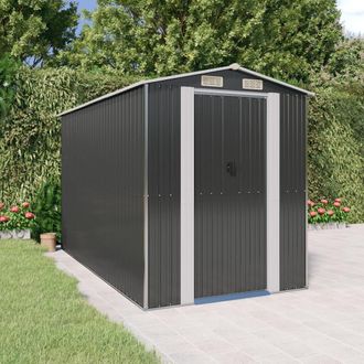 vidaXL Cobertizo De Jard&iacute;n Acero Galvanizado Antracita 192x357x223 Cm Vidaxl