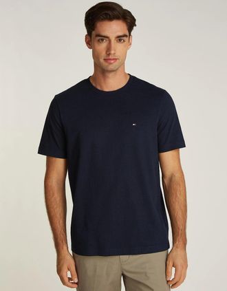 Tommy Hilfiger Mens Tommy Hilfiger Essential Solid Mens T-Shirt - Desert Sky - Blue/Black - Size: 38