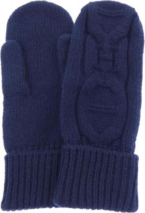 Herm&egrave;s Navy Cashmere Warm Gloves (Pre-Owned)