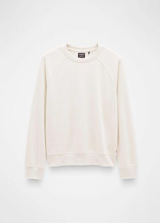 Prana PrAna Cozy Up Sweatshirt Womens Cream Fleece Lined Ribbed Oversized GBO568