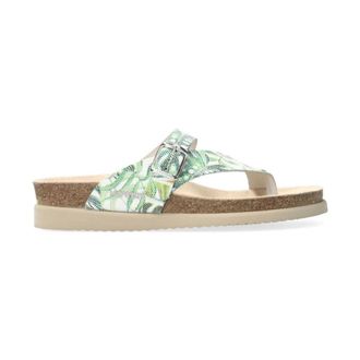 Mephisto Comfortabele Helen Damessandaal - Dames - Slippers - Groen - 36 EU - Leer - Schoenen