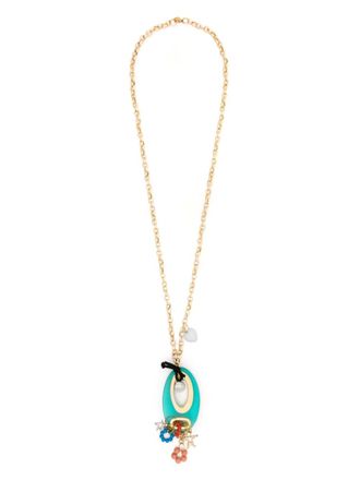 Amir Slama pendant chain necklace - Green