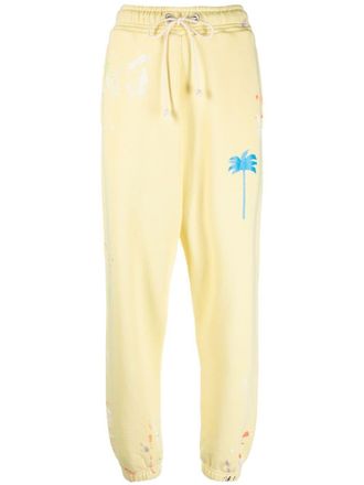 Palm Angels Pantaloni sportivi con stampa - Giallo
