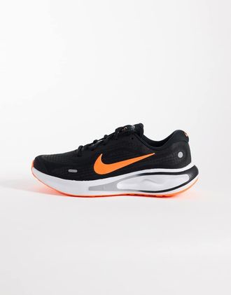 Nike Journey Run - Sneakers nere e arancioni-Nero