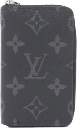 Louis Vuitton Black Monogram Eclipse Monogram Eclipse Coin Purse/Coin Case (Pre-Owned)