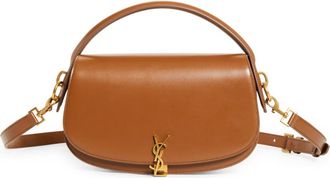 Saint Laurent Voltaire Leather Crossbody Bag in Fox at Nordstrom