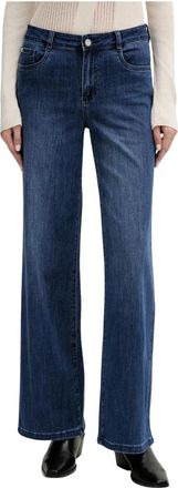 Joseph Ribkoff Wide Jeans - Dames - Loose Fit Jeans - Blauw - M - Katoen - Jeans