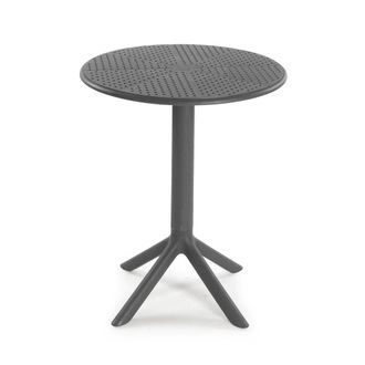 VERSA Mesa para terraza en pl&aacute;stico gris