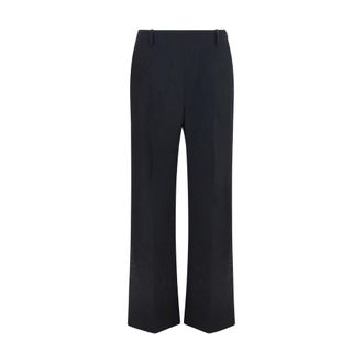 Khaite Black Polyester Casual Womens Pants