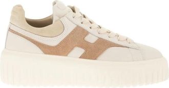 Hogan H-Stripes Sneakers - Heren - Sneakers - Beige - 41 EU - Leer - Schoenen