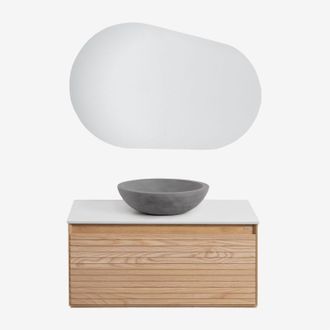 Sklum Sklum - Conjunto De Mueble De Ba&ntilde;o En Madera De Fresno Tedrik