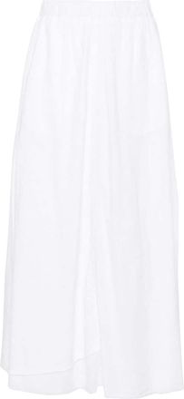 Kristensen Du Nord ruffled-detailing maxi skirt - women - Cotton - 3 - White