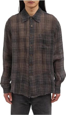 Our Legacy Above Shirt - Heren - Casual Overhemden - Grijs - L - Linnen - Overhemden