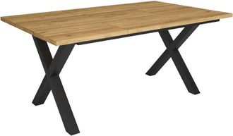 Skraut Home Skraut Home - Mesa Comedor, Mesa Fija Cocina Y Sal&oacute;n, 167x90x74cm, Para 8 Comensales, Muebles Comedor, Estilo Industrial, Roble
