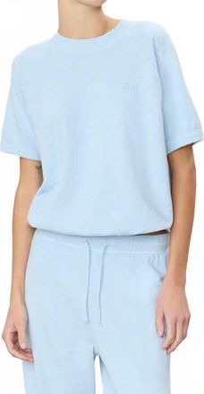 &Eacute;terne Short Sleeve Raglan Sweatshirt In Dusty Blue