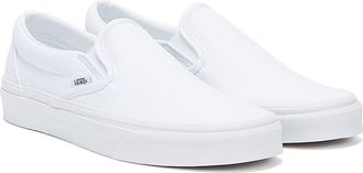 Vans Classic Slip on True White Canvas Trainers