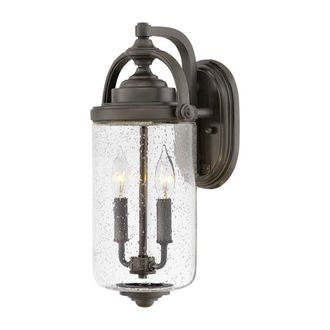 Netlighting Hinkley Willoughby Outdoor Wall Lantern Oil Rubbed Bronze IP44 in Brown