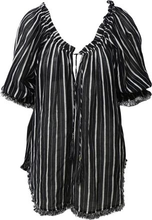 Zimmermann Bohemian Off-Shoulder Mini Dress in Multicolor Cotton