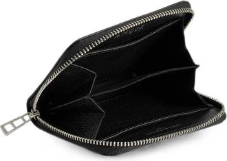 Zadig&Voltaire Grained Leather with Graffiti Print Wallet - Black