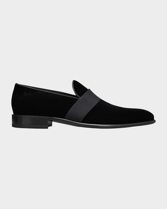Santoni Men & apos;s Isomer Grosgrain Velvet Formal Loafers