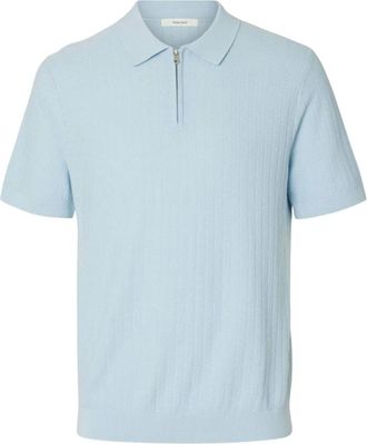 Selected Heren, Tops, Blauw, Maat: M Katoen