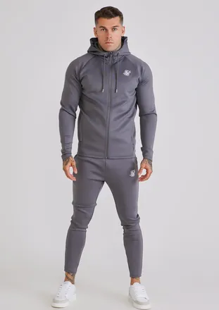Siksilk Mens Dark Grey Hoodie and Joggers Set XXL