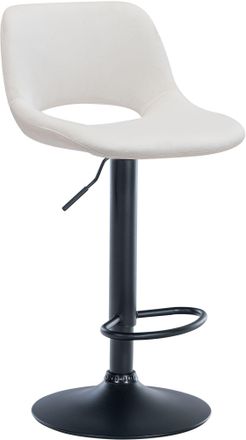 Clp Clp - Taburete De Bar Camden En Terciopelo Crema Metal Negro Mate