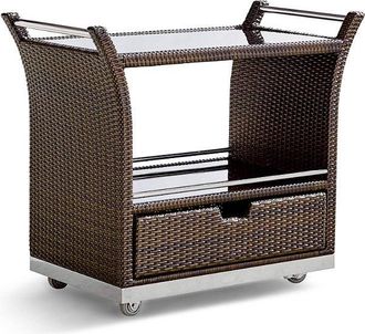 Frontgate Ultimate Serving Bar Cart Tailored Cover - Gray - Frontgate