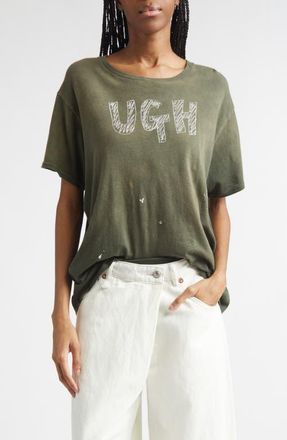 R13 Nico Wrap Wide Leg Jeans in Worn White Twill at Nordstrom, Size 27