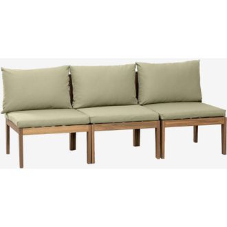 Sklum Sklum - Sof&aacute; Modular De Jard&iacute;n De 3 Piezas En Madera De Acacia Filips