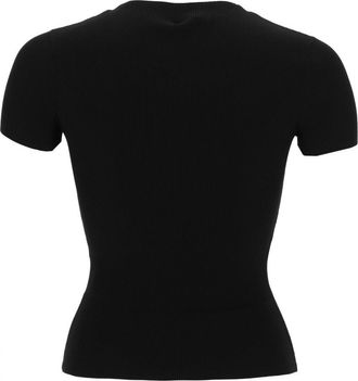 Alexander Wang Logo Cotton Top - Black