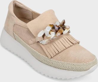 Vaneli Womens Qerene Sneaker In Nude Suede
