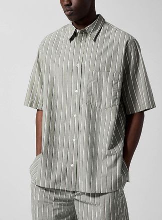 Isabel Marant Mens Labilio vertical stripes short-sleeve shirt