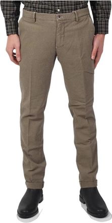 Mason's Micro ruit chino broek voor mannen - Heren - Chinos - Bruin - M - Katoen - Broeken