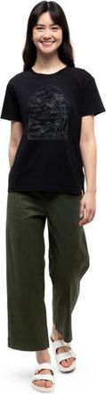 tentree Tentree Clifftop T-Shirt in Meteorite Black/agave Green at Nordstrom, Size Small